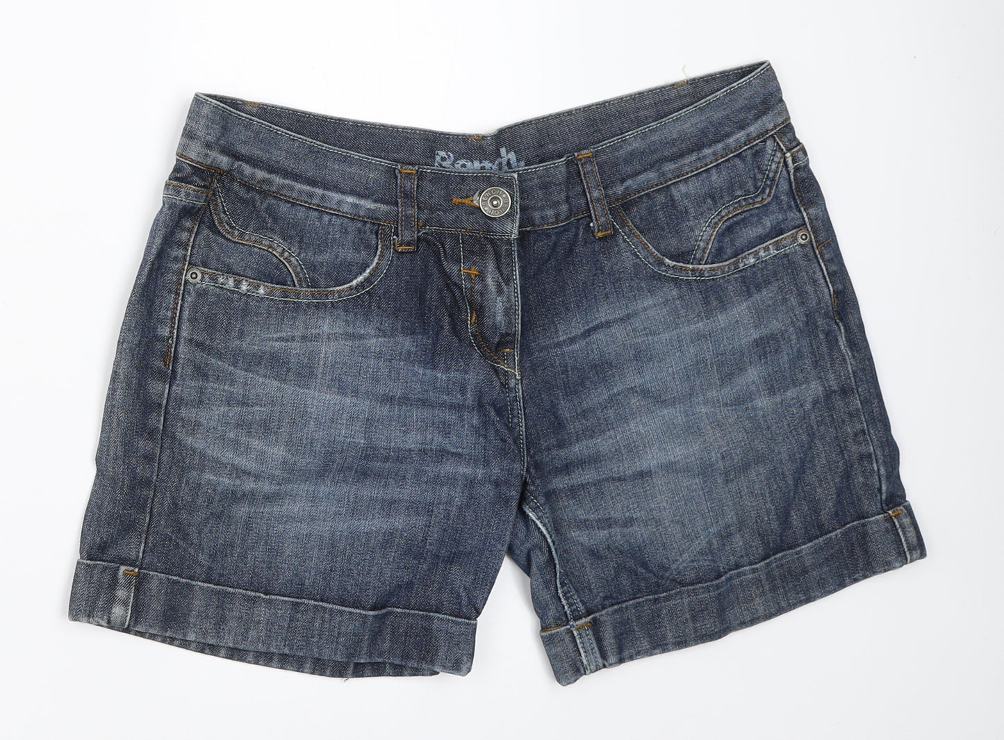 Bench Womens Blue  Denim Hot Pants Shorts Size 30 in