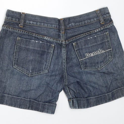 Bench Womens Blue  Denim Hot Pants Shorts Size 30 in