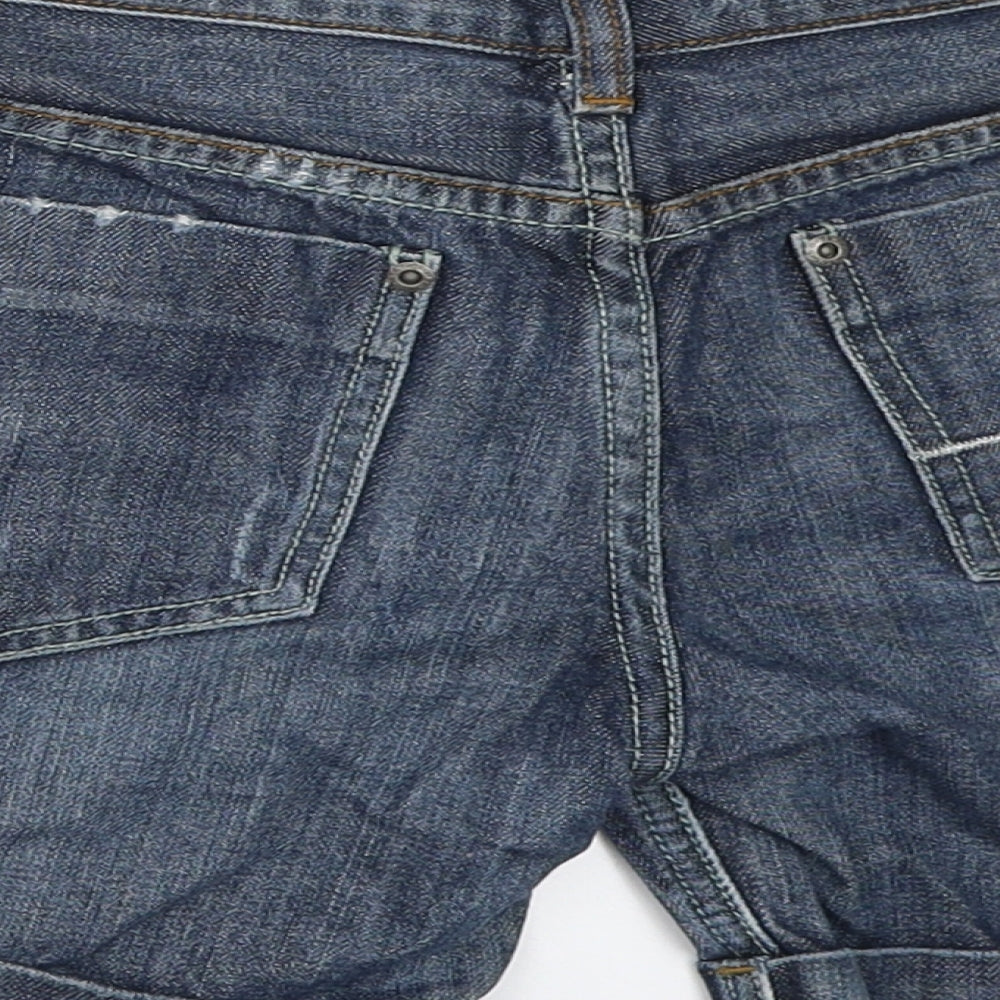 Bench Womens Blue  Denim Hot Pants Shorts Size 30 in