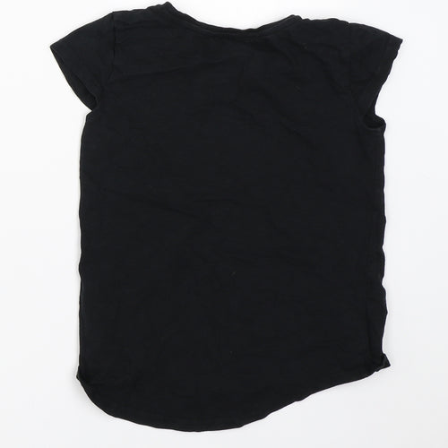 Nutmeg Girls Black   Basic T-Shirt Size 9-10 Years