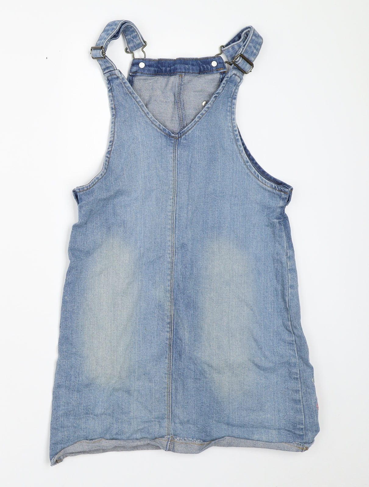 Nutmeg Girls Blue  Denim Pinafore/Dungaree Dress  Size 10-11 Years