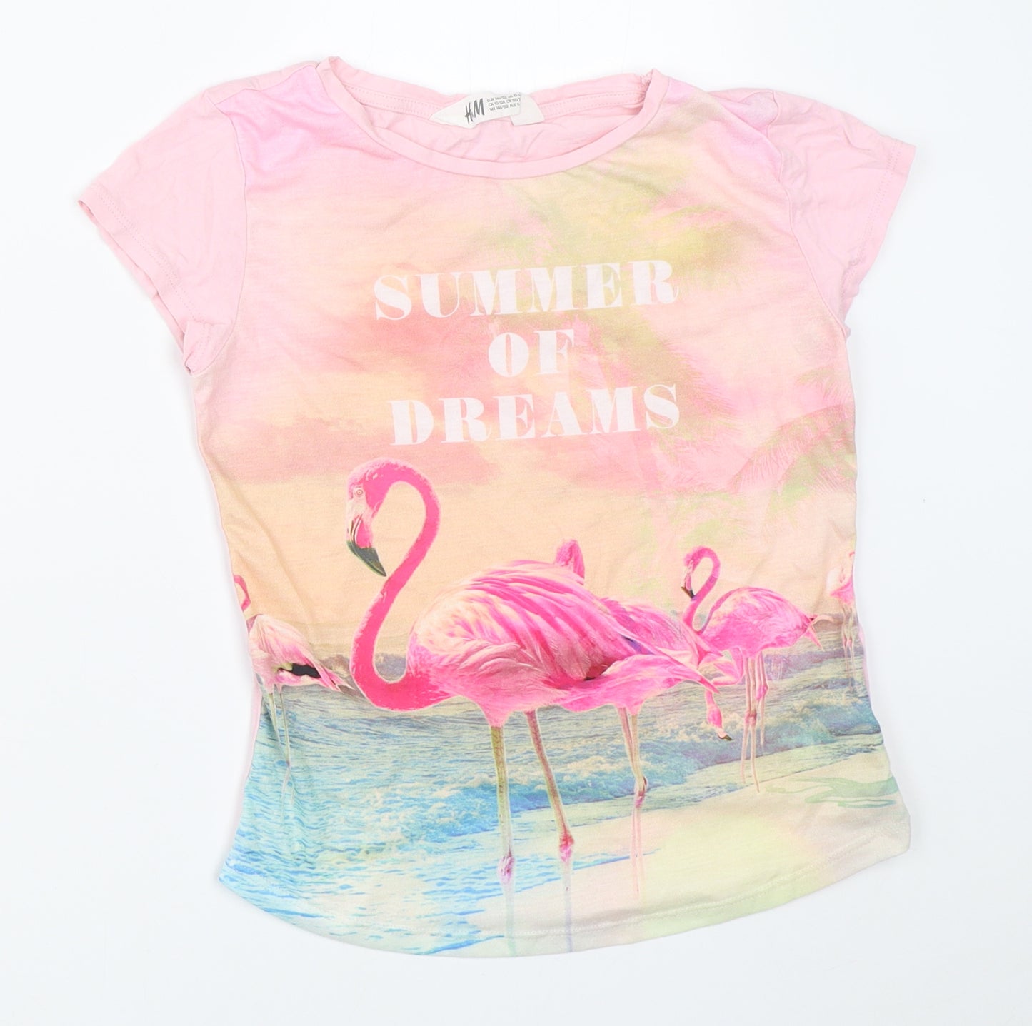 H&M Girls Pink   Basic T-Shirt Size 10-11 Years