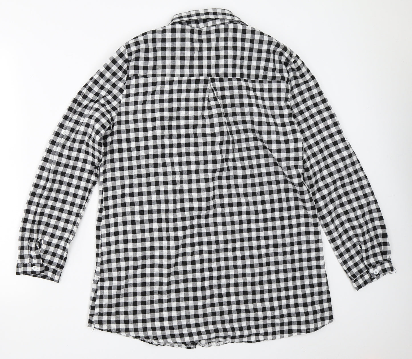 Foresta bella Womens Black Check  Basic Button-Up Size S