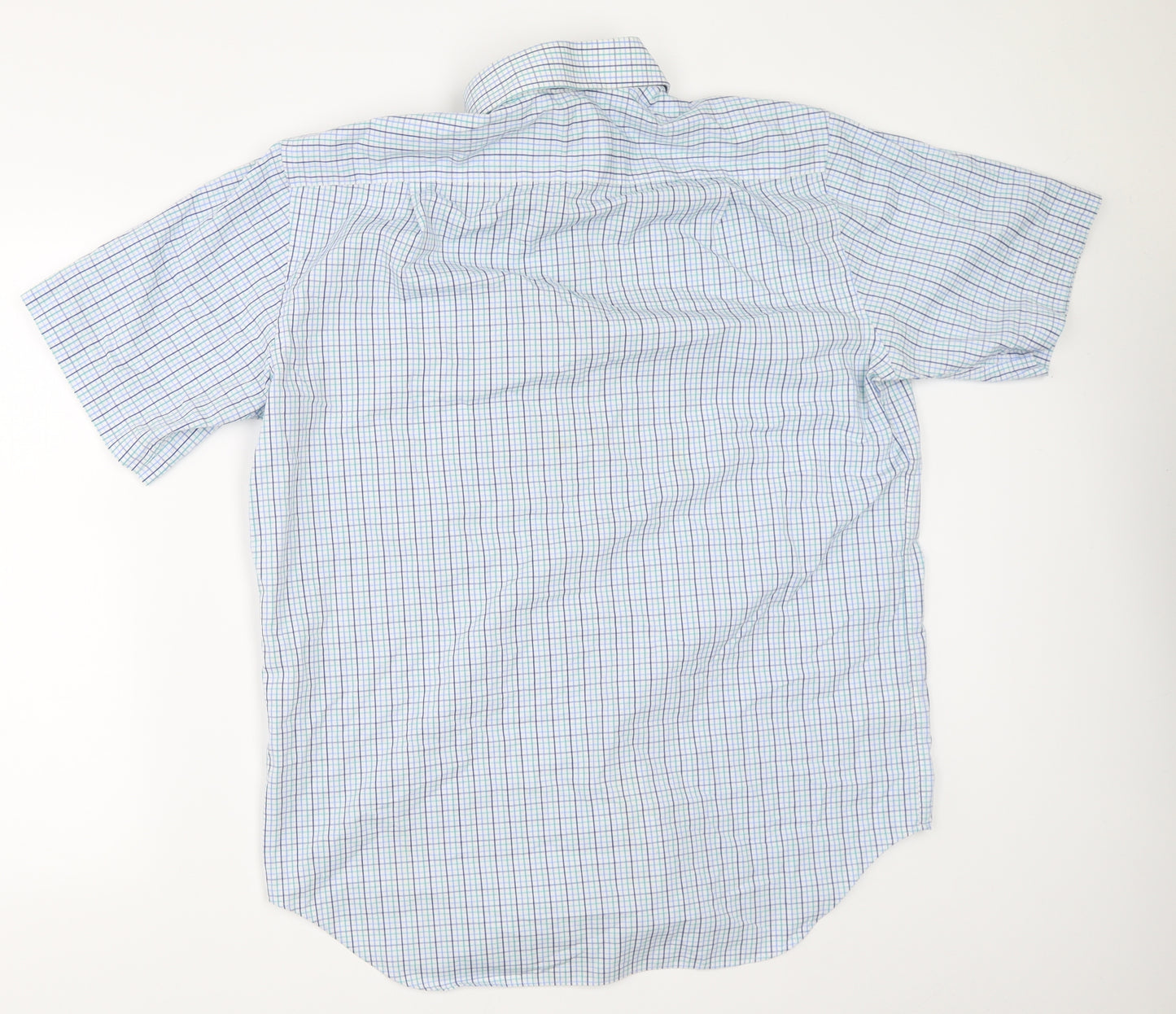 Marks and Spencer Mens Blue    Button-Up Size 16