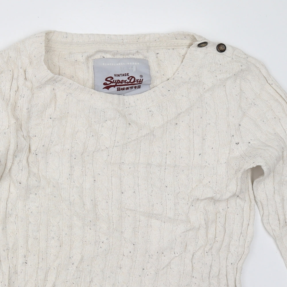 Superdry Womens Beige   Pullover Jumper Size L