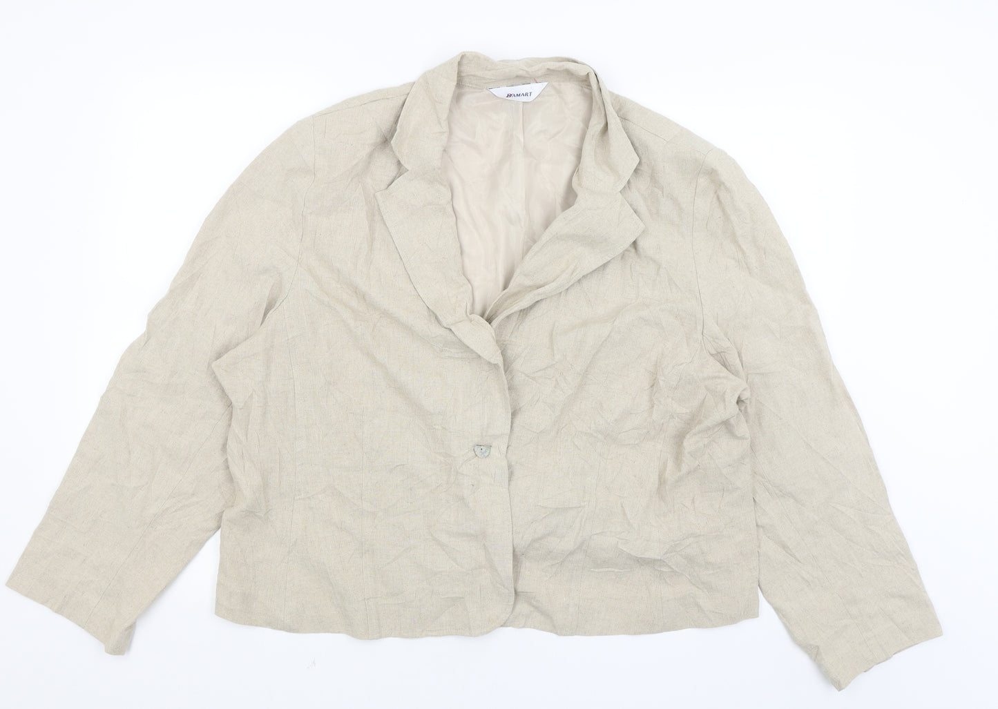 Damart Womens Beige   Jacket Blazer Size 24
