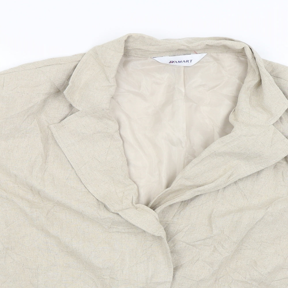 Damart Womens Beige   Jacket Blazer Size 24