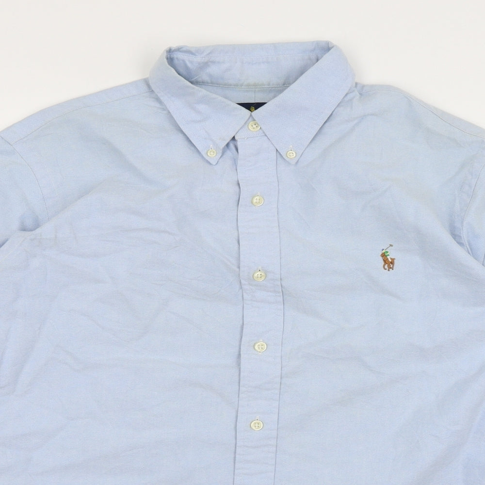 Ralph Lauren Mens Blue    Dress Shirt Size L