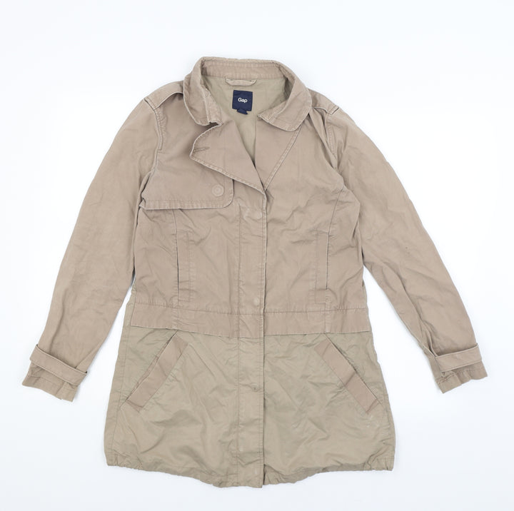 Gap Womens Brown Overcoat Coat Size 8