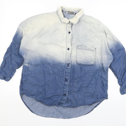 Mango Jeans Mens Blue    Button-Up Size M