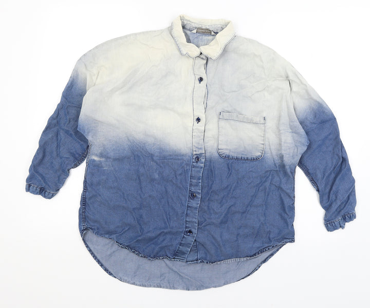 Mango Jeans Mens Blue    Button-Up Size M
