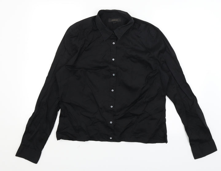 Country Roads Womens Black Basic Button-Up Size XL