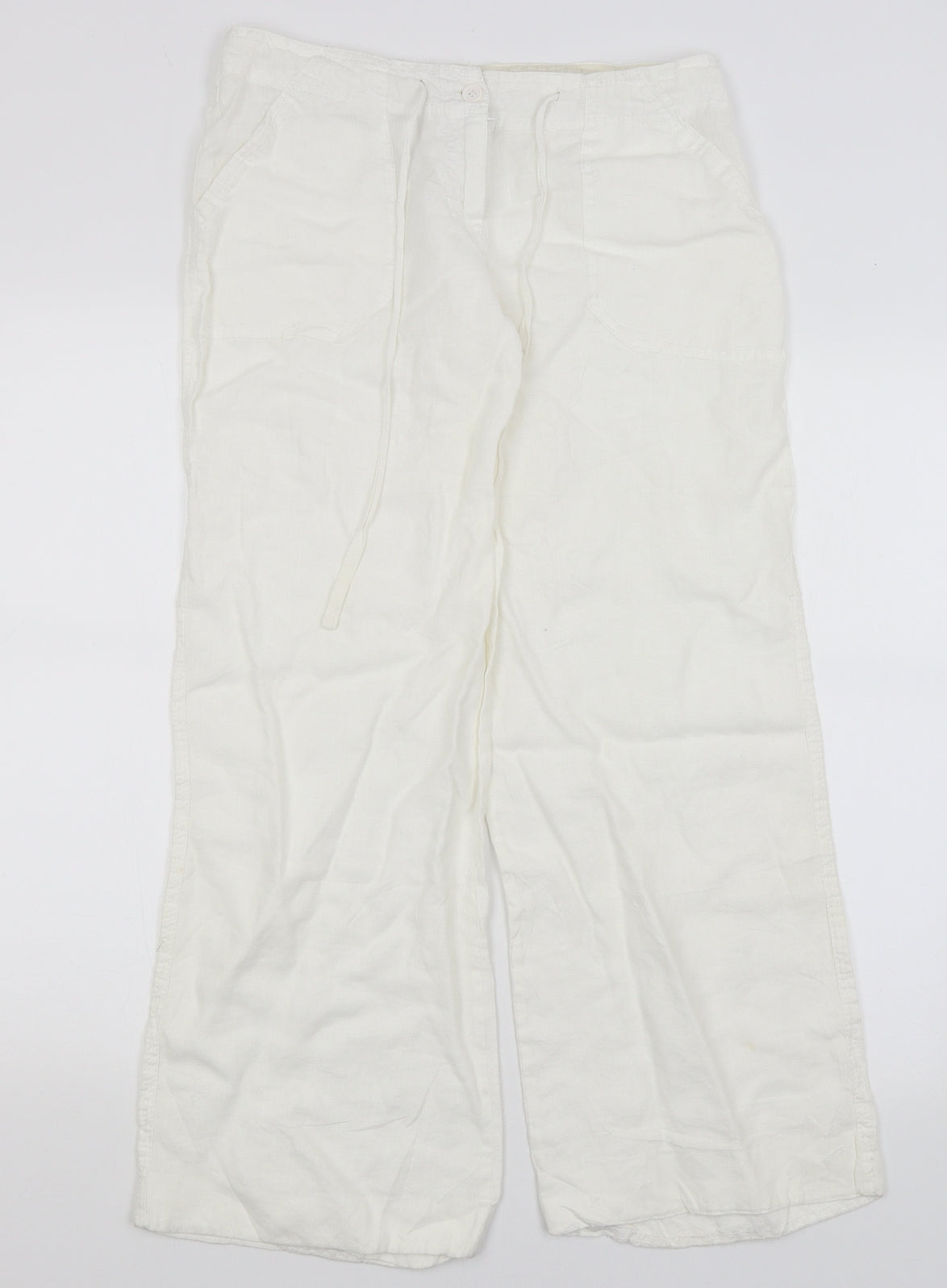 Atmosphere Womens White   Trousers  Size 8 L27.5 in