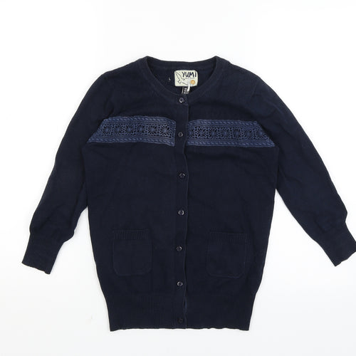 Yumi Womens Blue   Cardigan Jumper Size 8