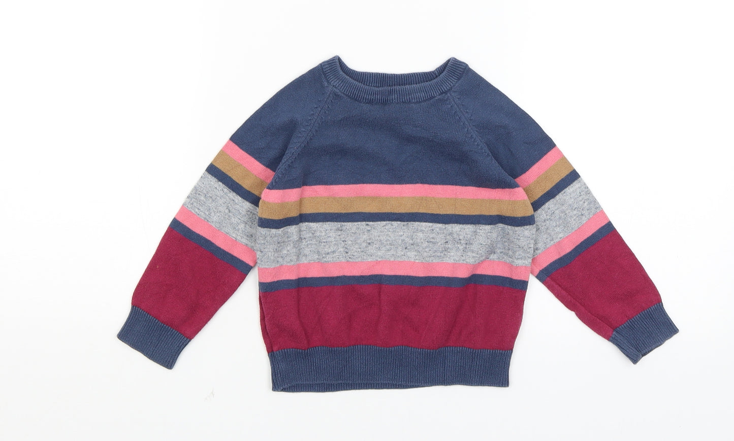 Mini Club Baby Blue Striped  Pullover Jumper Size 18-24 Months