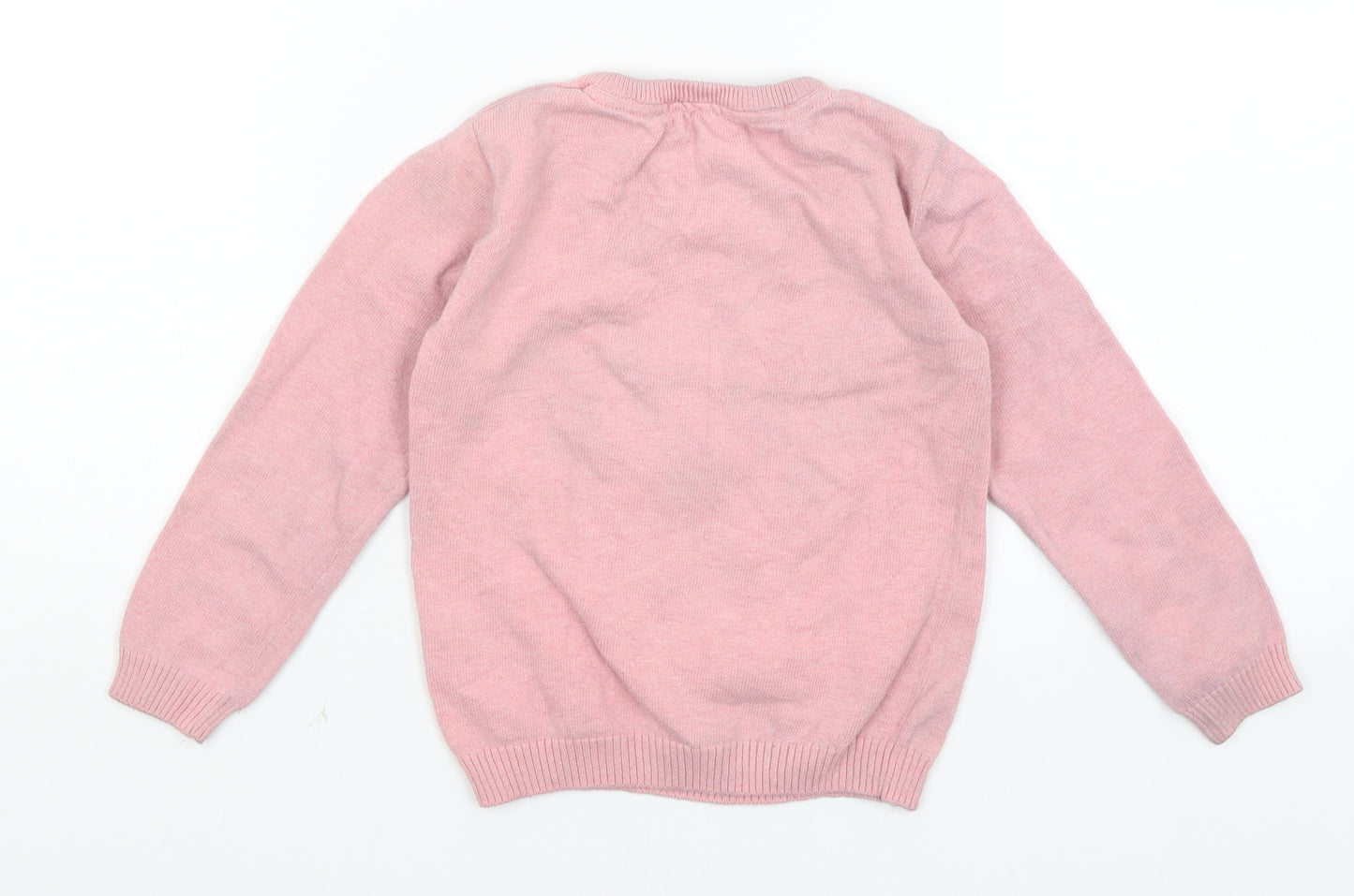 Primark Girls Pink   Pullover Jumper Size 6-7 Years  - Unicorn
