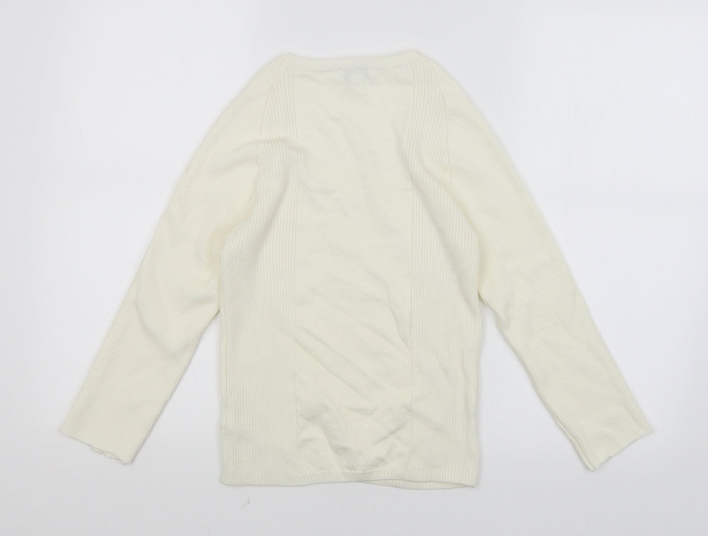 Topshop Womens White   Pullover Jumper Size XL