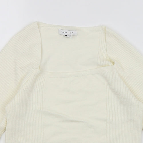 Topshop Womens White   Pullover Jumper Size XL