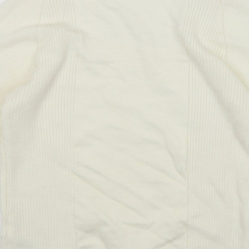 Topshop Womens White   Pullover Jumper Size XL