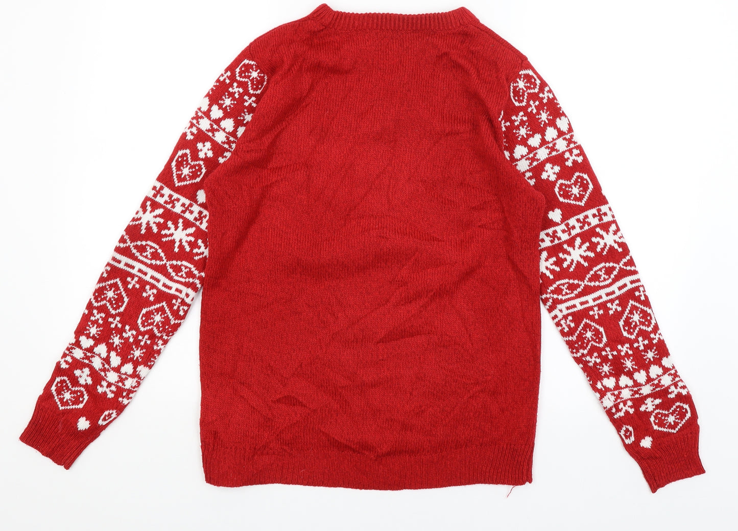 Nutmeg Womens Red   Pullover Jumper Size 8  - Christmas