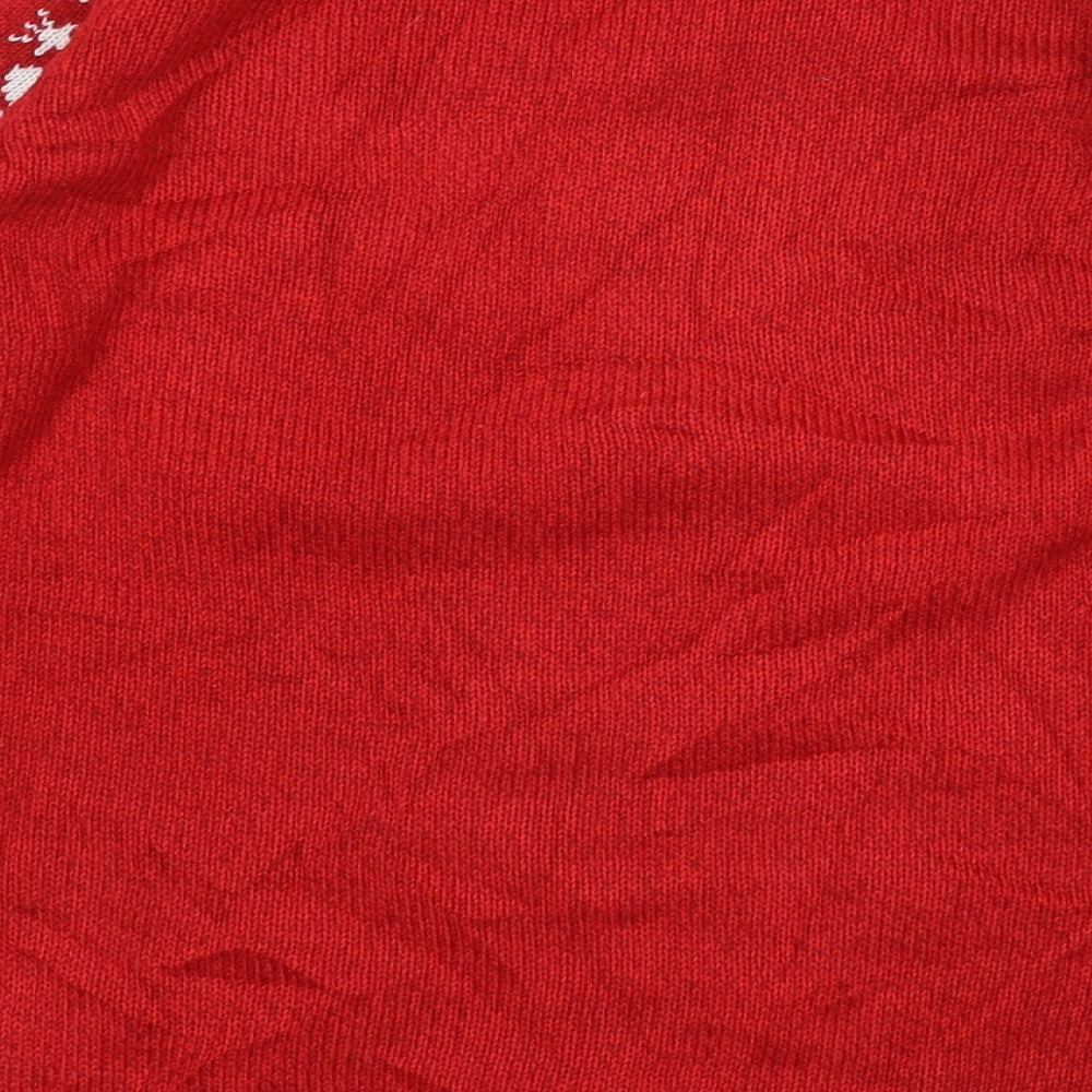 Nutmeg Womens Red   Pullover Jumper Size 8  - Christmas