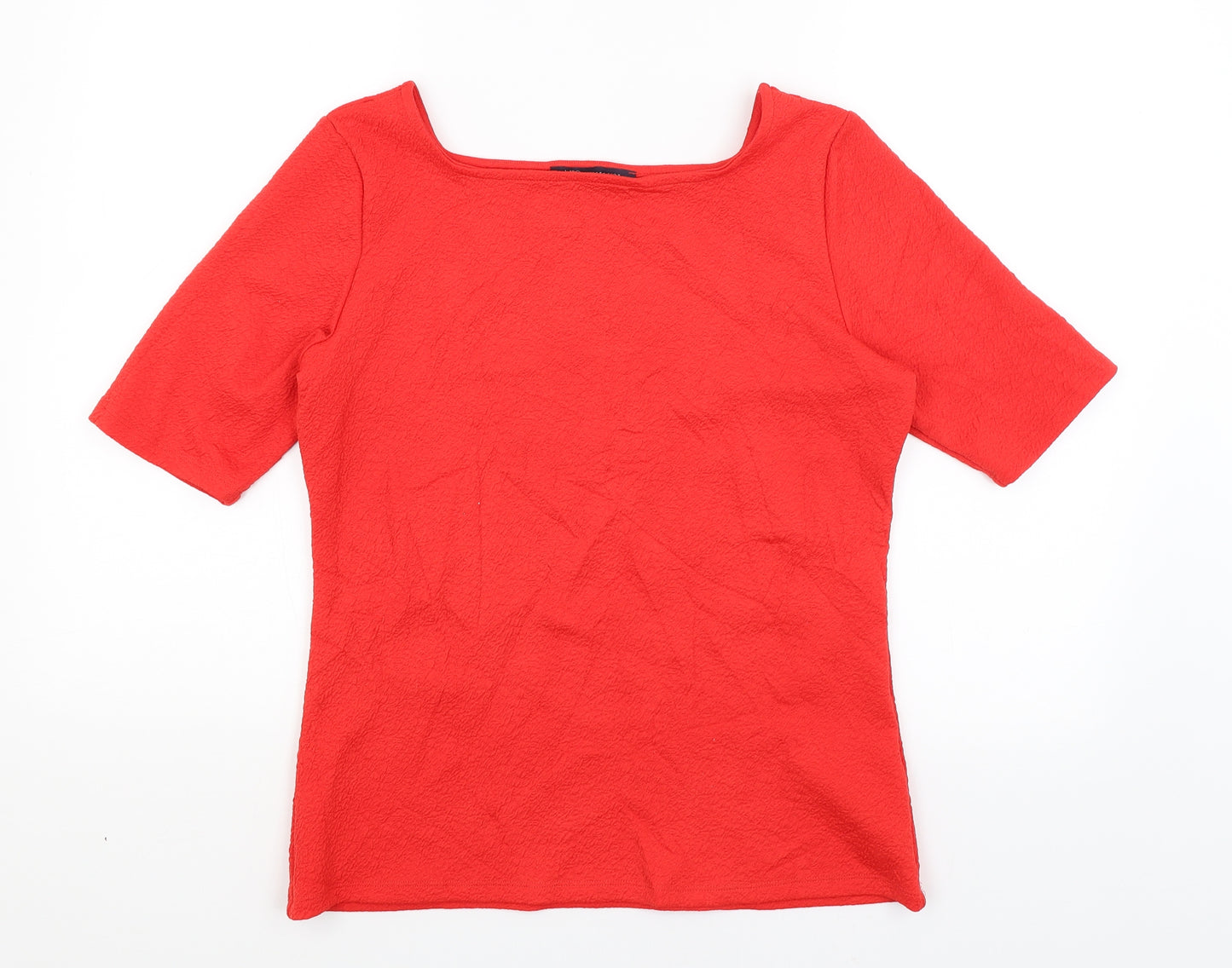 M&S Womens Red   Basic T-Shirt Size 12