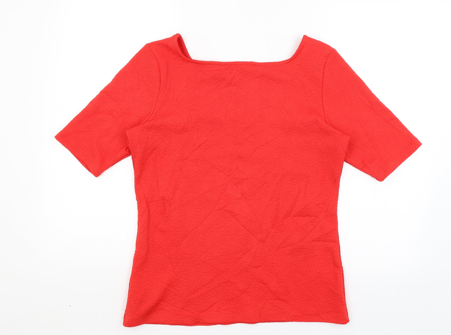 M&S Womens Red   Basic T-Shirt Size 12