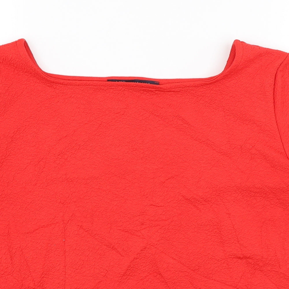 M&S Womens Red   Basic T-Shirt Size 12