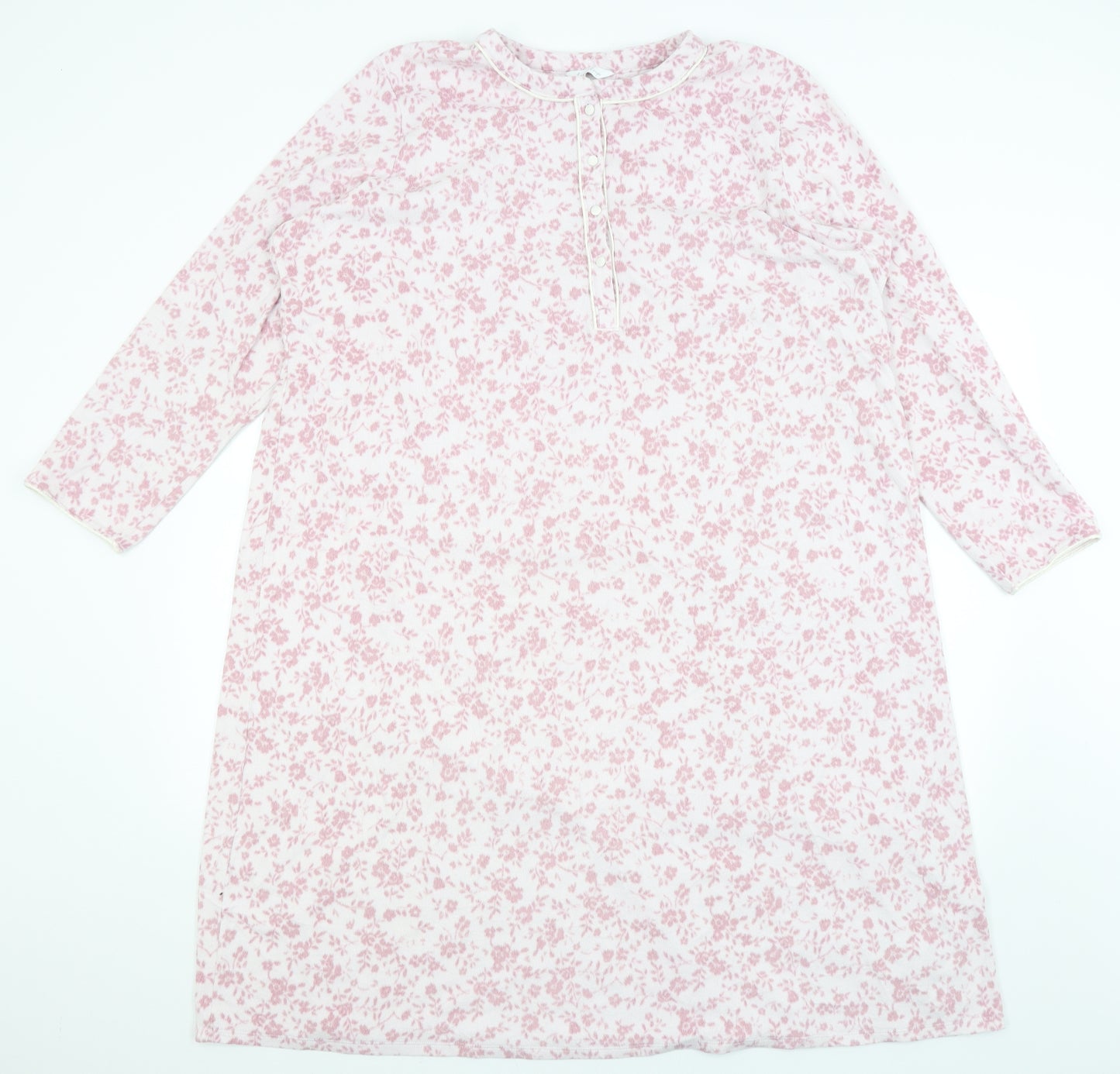 M&S Womens Pink Floral  Top Nightshirt Size 20