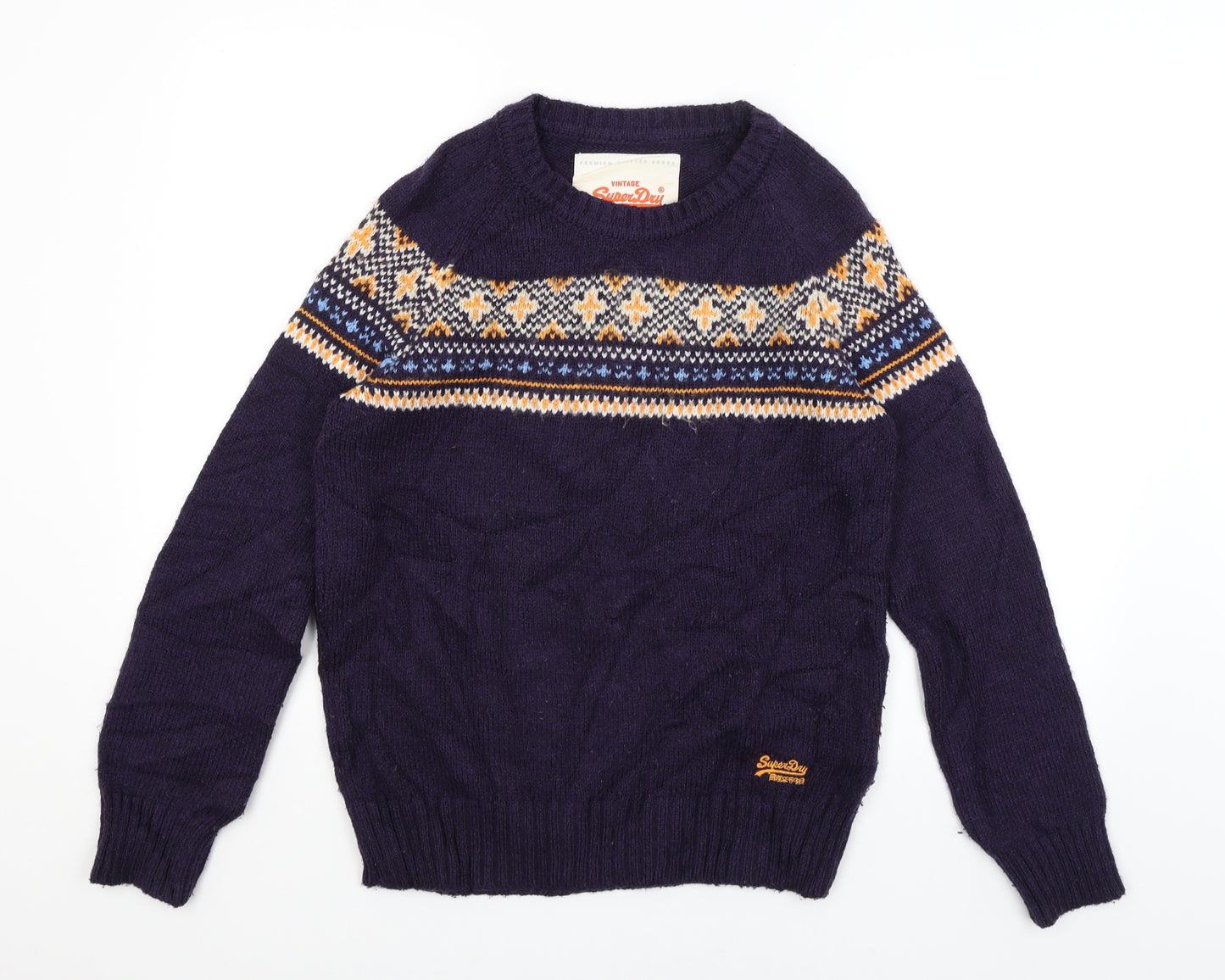 Superdry Mens Purple   Pullover Jumper Size L