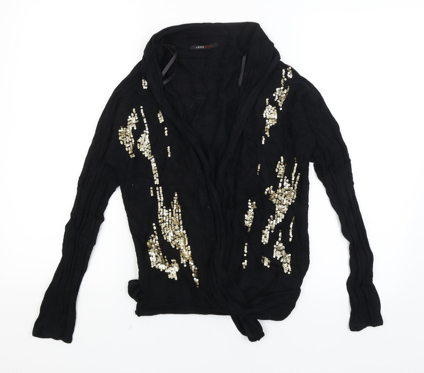 Jeff & Co Womens Black   Wrap Jumper Size 12