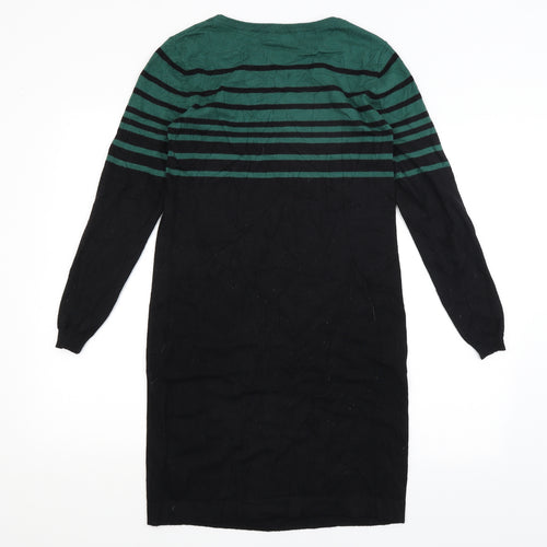 Sugarhill Womens Black Striped  Jumper Dress  Size 8