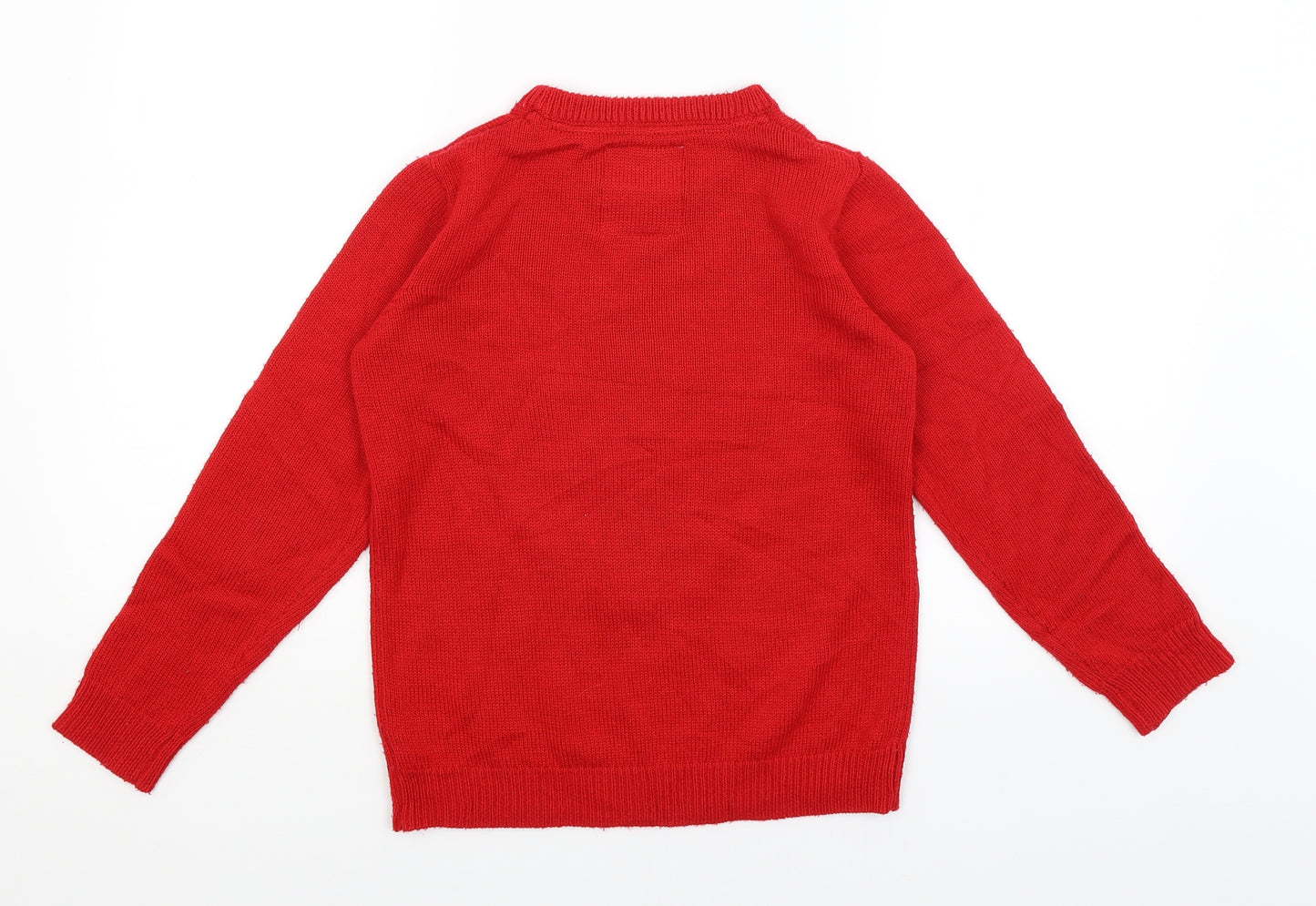 Rebel Boys Red   Pullover Jumper Size 9-10 Years  - Reindeer