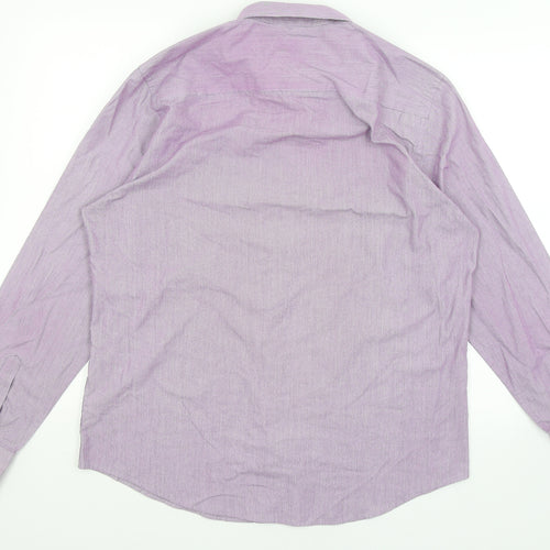 F&F Mens Purple    Dress Shirt Size 16.5