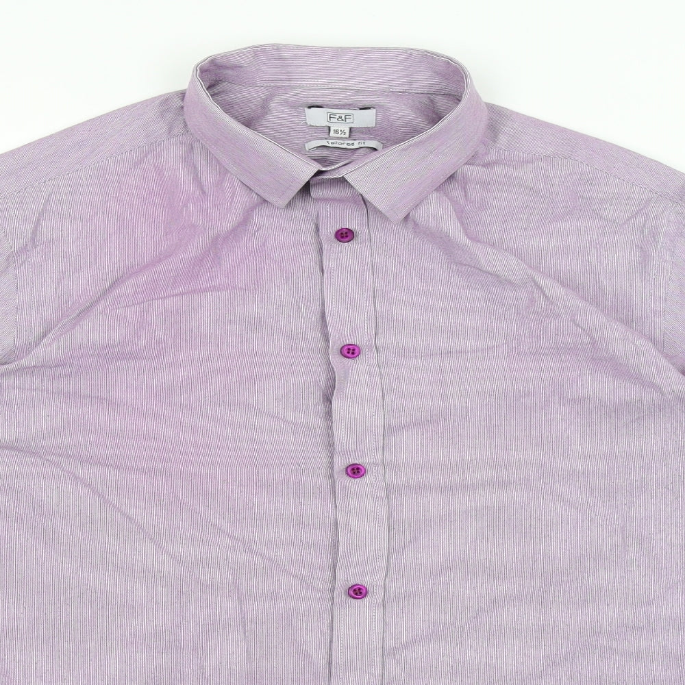F&F Mens Purple    Dress Shirt Size 16.5