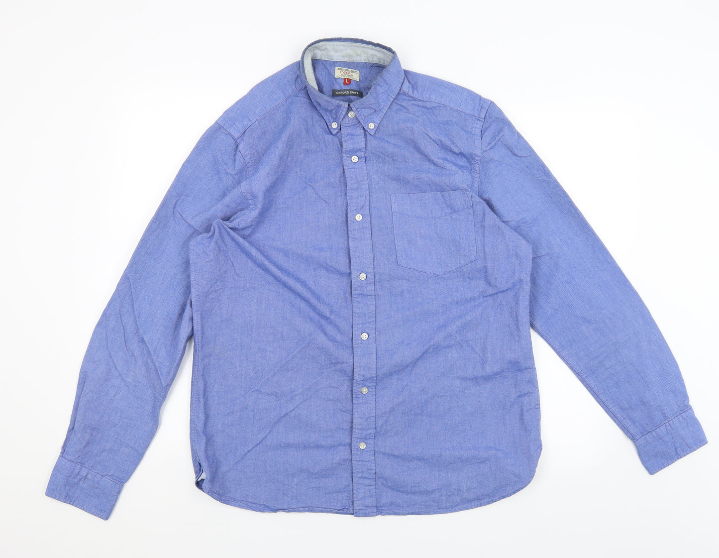 NEXT Mens Blue    Dress Shirt Size L