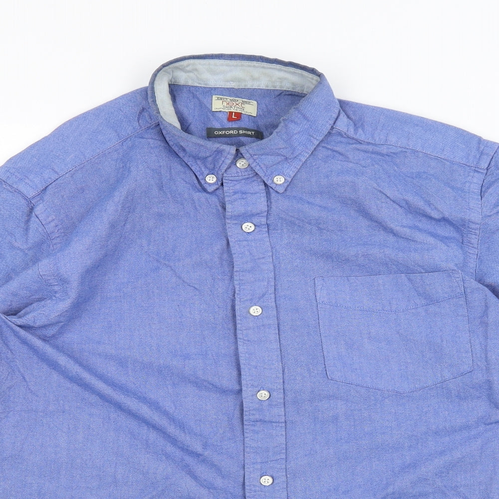 NEXT Mens Blue    Dress Shirt Size L