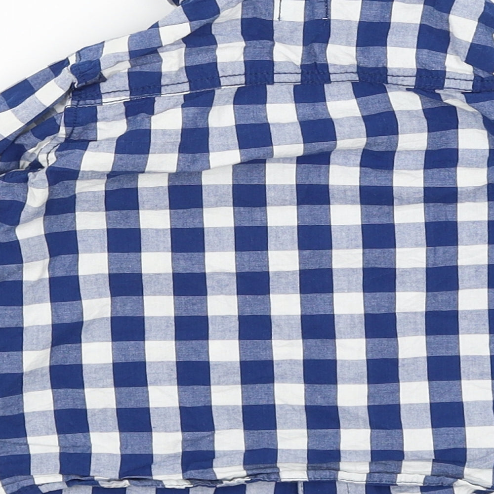 F&F Boys Blue Check  Basic Button-Up Size 2-3 Years