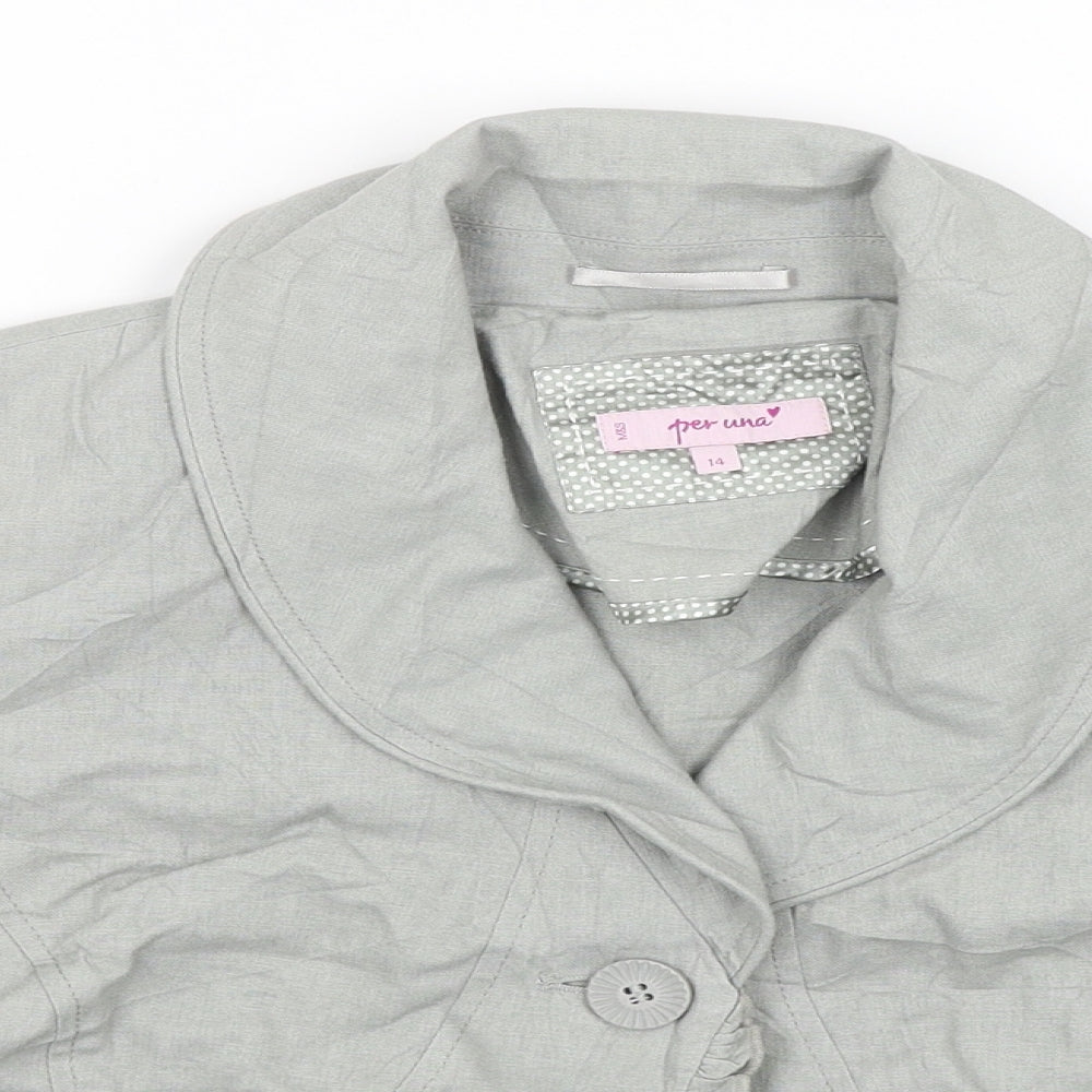 Per Una Womens Grey   Jacket Blazer Size 14