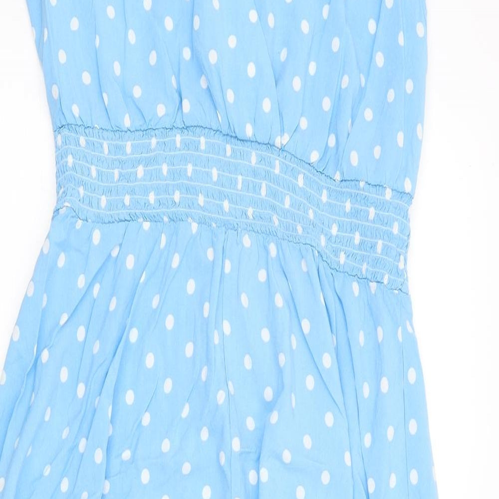 Joe Browns Womens Blue Polka Dot  Fit & Flare  Size 14