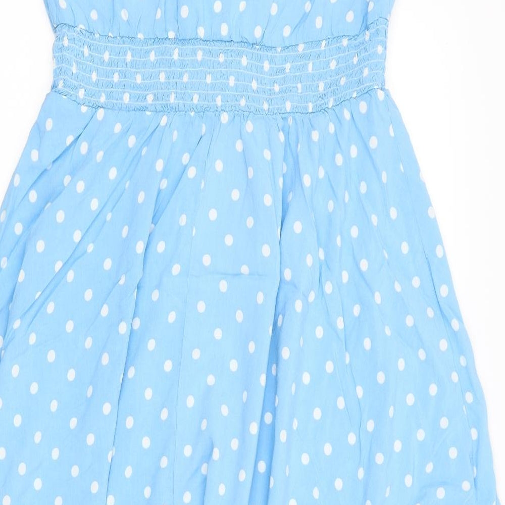 Joe Browns Womens Blue Polka Dot  Fit & Flare  Size 14
