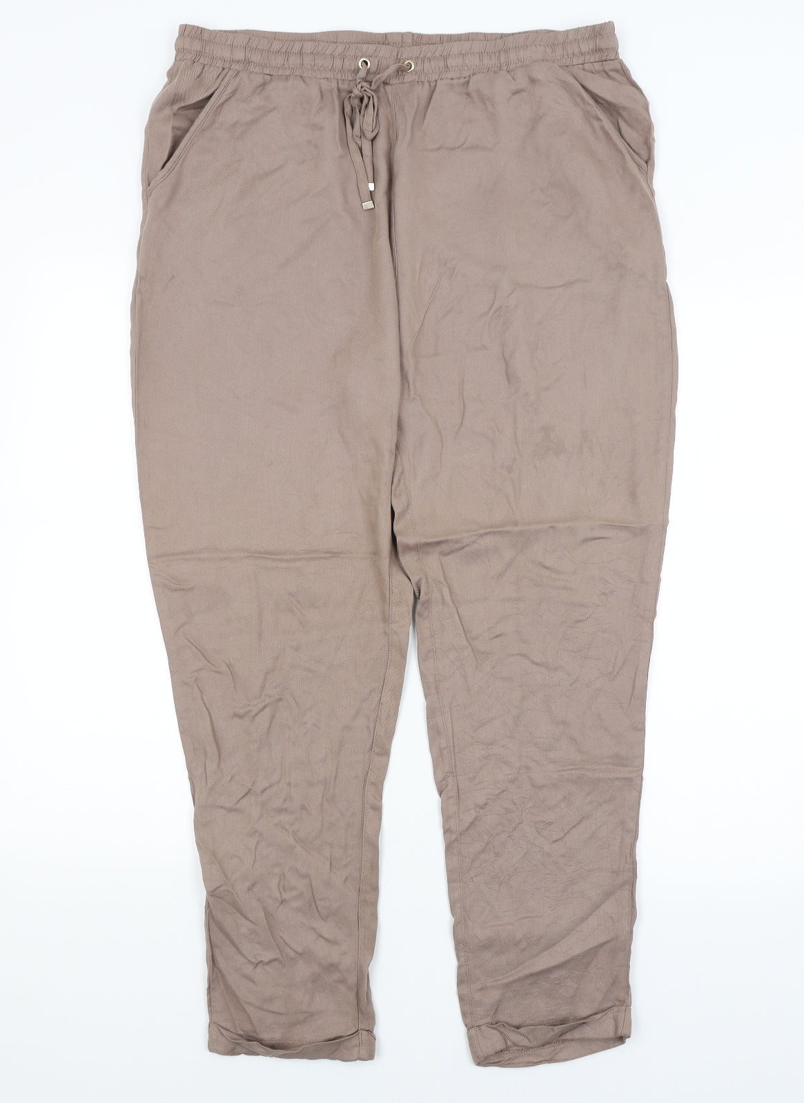 Dorothy Perkins Womens Brown   Trousers  Size 14 L26.5 in