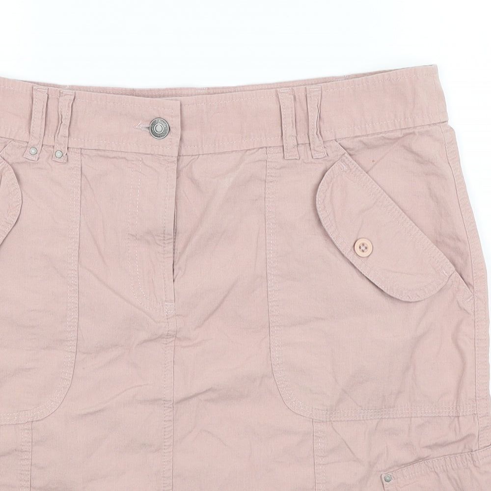 M&S Womens Pink   A-Line Skirt Size 14