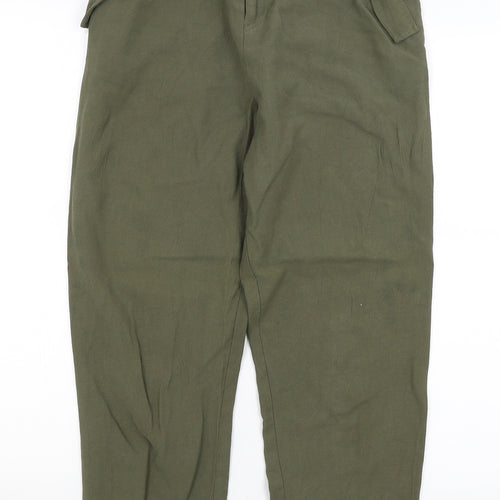 H&M Womens Green   Trousers  Size 8 L25 in