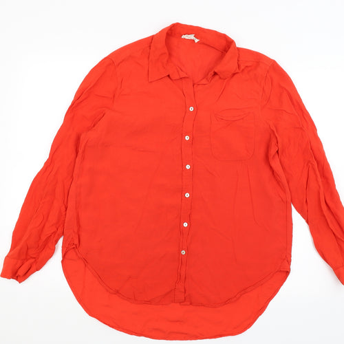 Jane & Dilaney Womens Red   Basic Button-Up Size L
