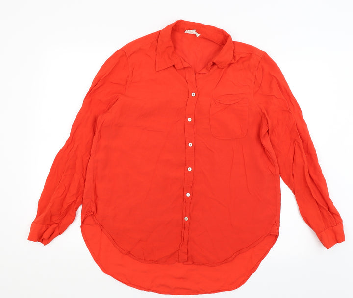 Jane & Dilaney Womens Red   Basic Button-Up Size L