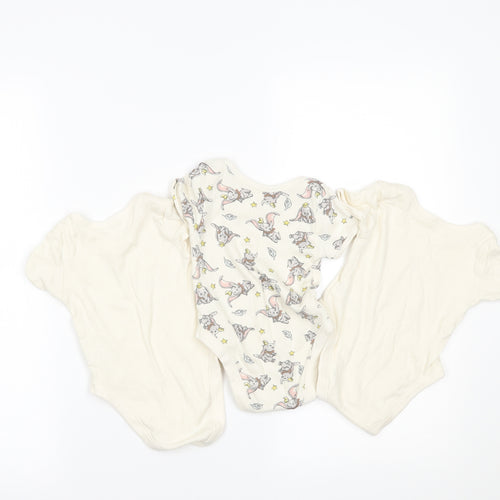 George Baby Multicoloured Geometric  Romper One-Piece Size 6-9 Months  - PACK OF THREE DISNEY VESTS