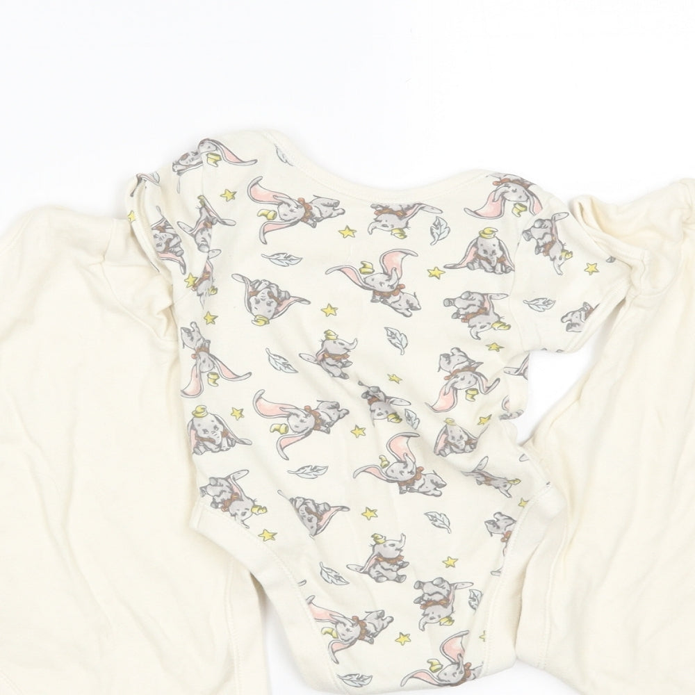 George Baby Multicoloured Geometric  Romper One-Piece Size 6-9 Months  - PACK OF THREE DISNEY VESTS