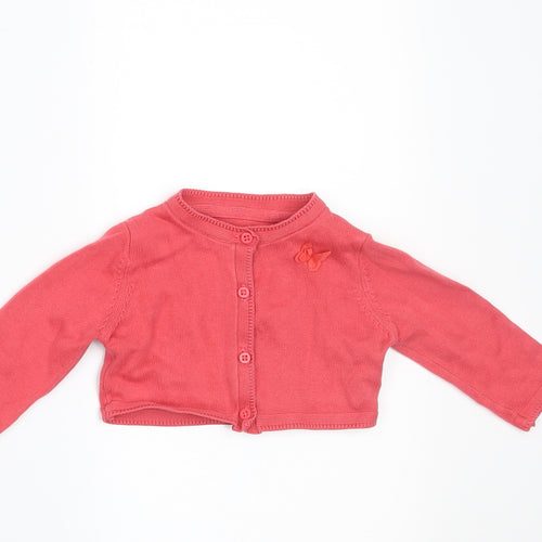 Marks and Spencer Girls Pink   Cardigan Jumper Size 3-6 Months