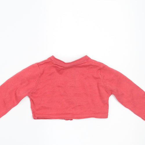 Marks and Spencer Girls Pink   Cardigan Jumper Size 3-6 Months